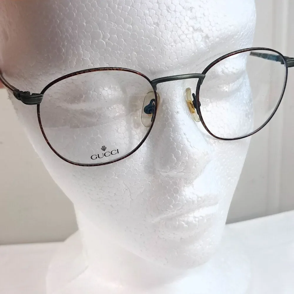 Gucci‎ GG 1241 FB9 eyeglasses frame 50-20-140 blue brown round women's glasses